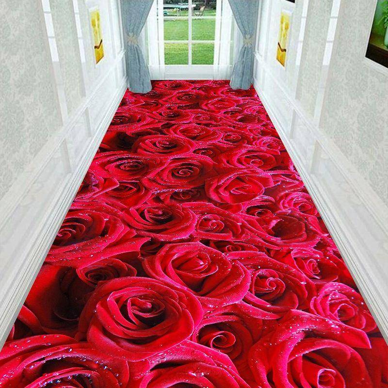 Gras Spaziergang Pfad Brücke 3D Teppich Korridor Flur Schlafzimmer Teppich Blume Wohnzimmer Bereich Teppich waschbare Küche Matte Indoor Fußmatte W80*H300CM von Joom DACH