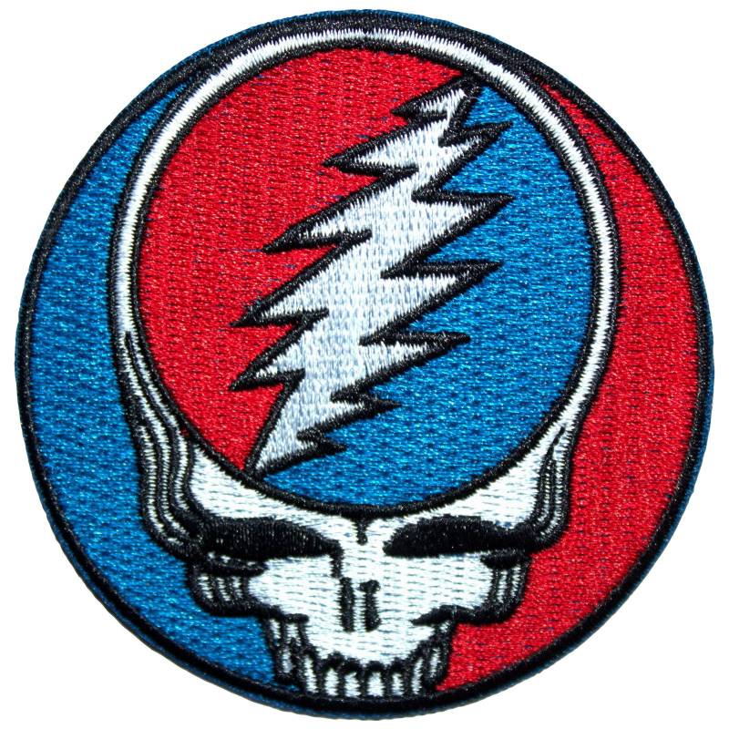 Grateful Dead Steal Your Face Klassischer gewebter Aufnäher zum Aufbügeln One Size blau/rot von Joom DACH