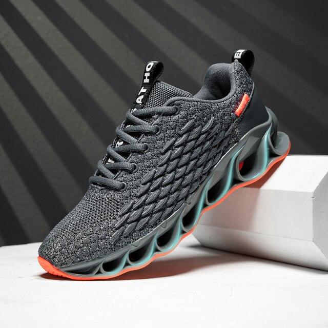 Graue Fischschuppen Männer Freizeitschuhe Männliche Turnschuhe Mode Klinge Sohle Neue Ankunft Laufschuhe Für Männer Sportschuhe Atmungsaktiv 46 graue von Joom DACH