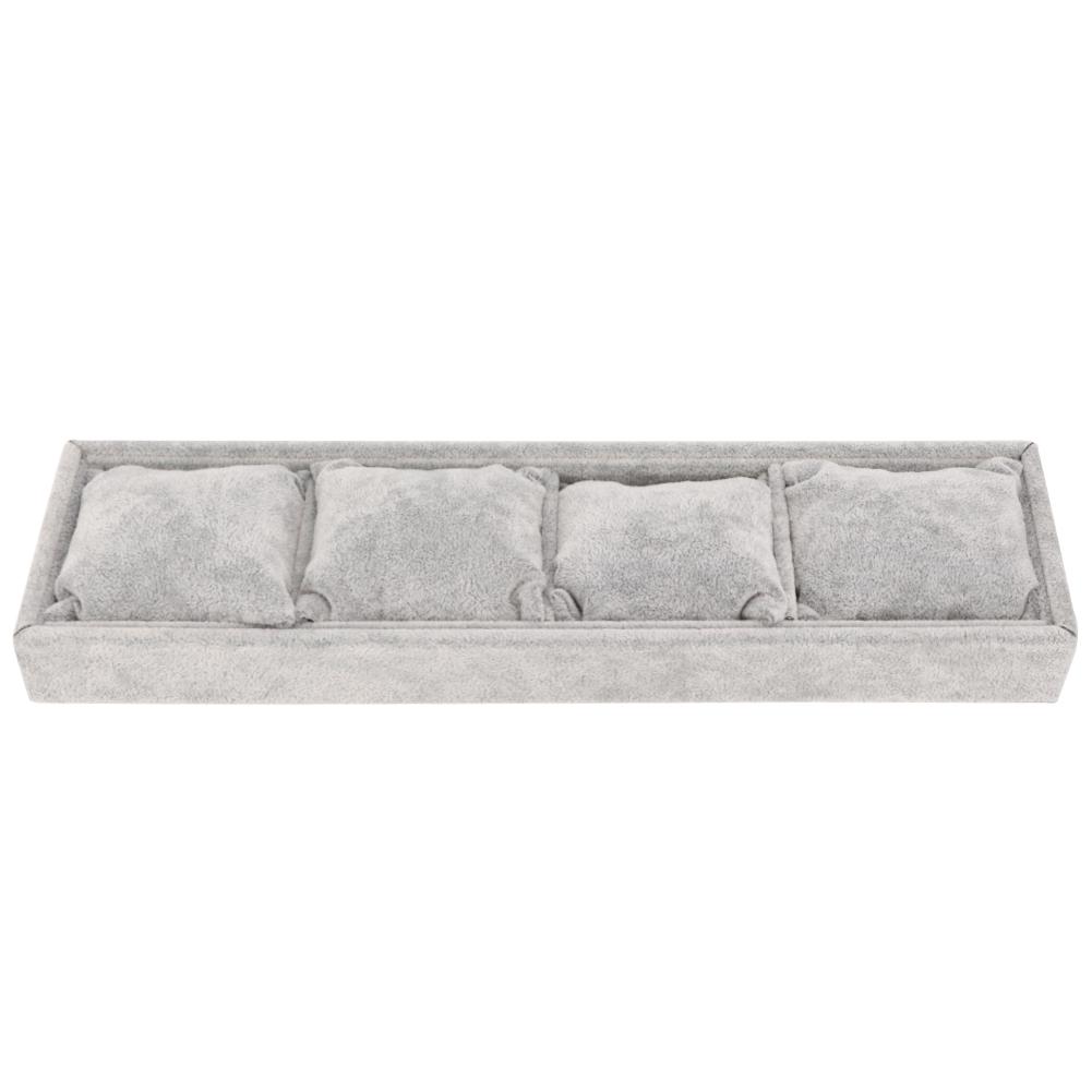 Graues Uhrenarmband Präsentationsfach 4 Fächer Halter mit Kissen Schmuck Aufbewahrung Organizer von Joom DACH