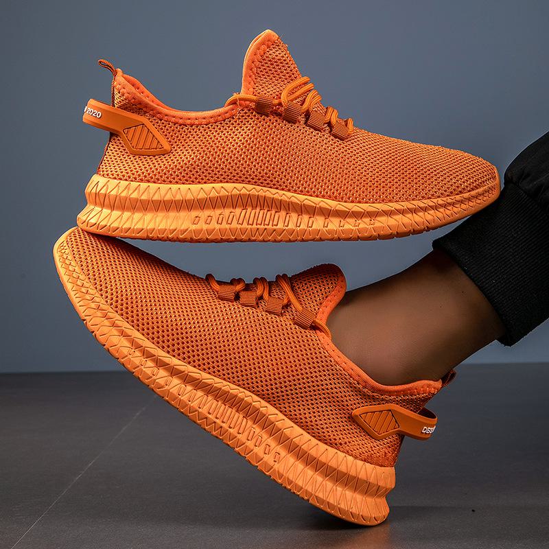 Grenzüberschreitende, atmungsaktive, gewebte Sportschuhe von Temu Xiyin, die sich hervorragend verkaufen, für Herren, große, leichte Laufschuhe für den Sommer. 40 orange von Joom DACH