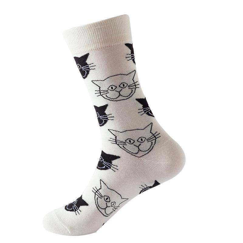 Grenzüberschreitende trendige Mid-Calf-Socken: Tiermuster Hunde- & Katzendesign für Männer & Frauen von Joom DACH