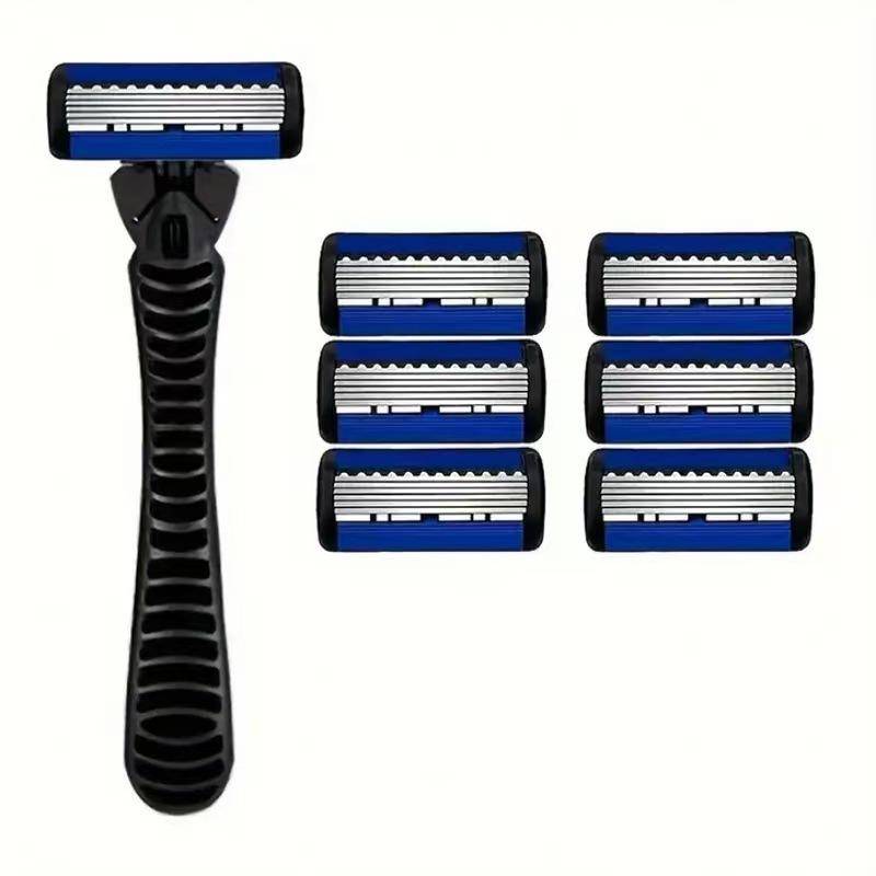 Grenzüberschreitender manueller 6-Schicht-Rasierer für Herren für eine sanfte Rasur 1 Handles + 6 Blades Grenzüberschreitender manueller 6-Schicht-Rasierer für Herren für eine sanfte Rasur 1 Handles + 6 Blades von Joom DACH