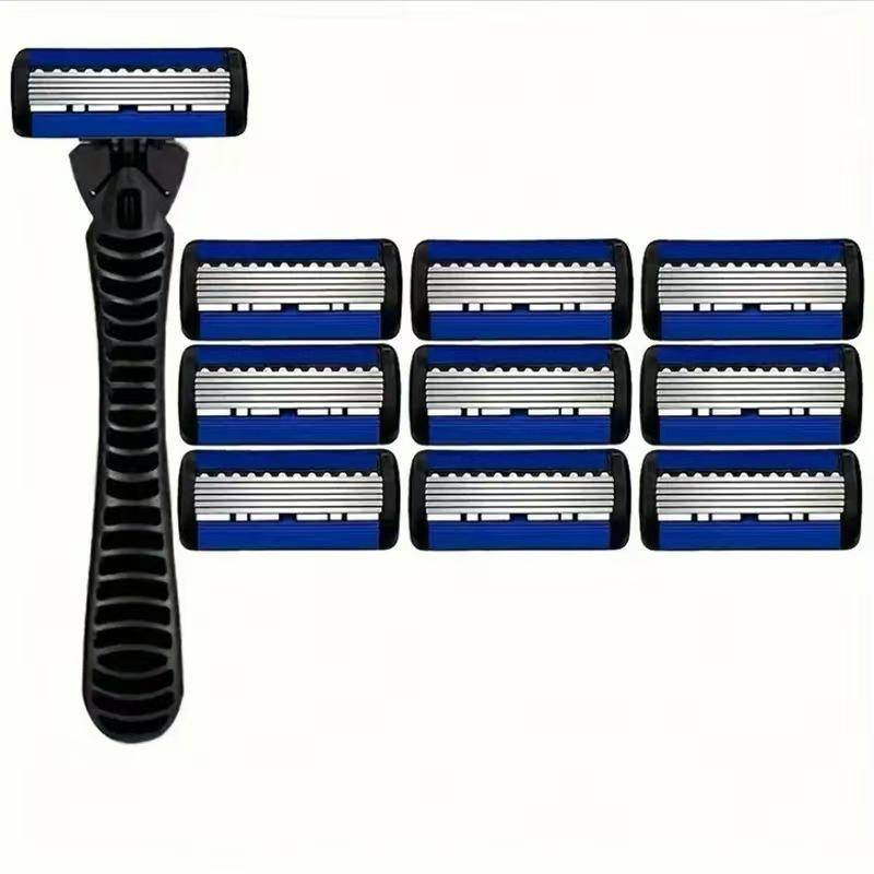 Grenzüberschreitender manueller 6-Schicht-Rasierer für Herren für eine sanfte Rasur 1 Handles + 9 Blades Grenzüberschreitender manueller 6-Schicht-Rasierer für Herren für eine sanfte Rasur 1 Handles + 9 Blades von Joom DACH