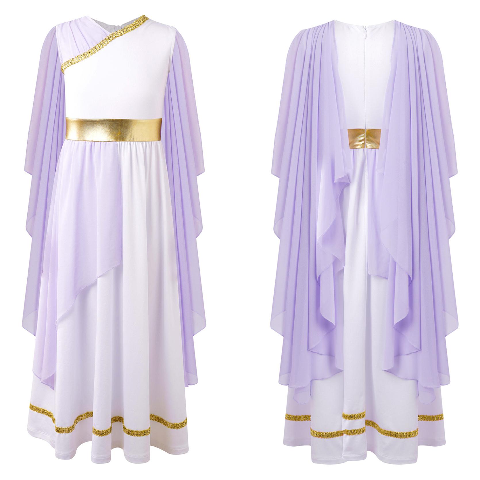 Griechisches Kinderkostüm für Mädchen, römisches Kleid, antikes Griechenland, Toga-Kleid, Rom, Prinzessin, Adel, Cosplay, Kostüm 7-8 Years von Joom DACH