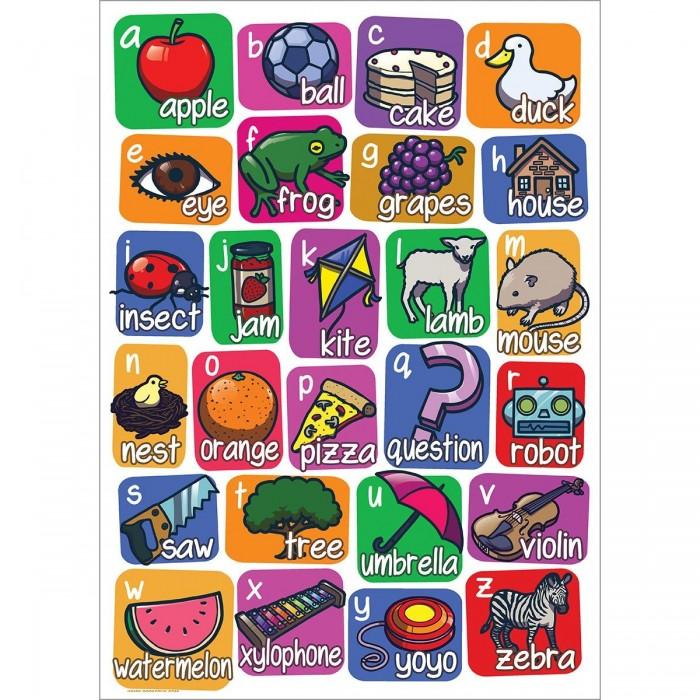 Grindstore Apfel-zu-Zebra-Alphabet-Poster One Size schwarz von Joom DACH