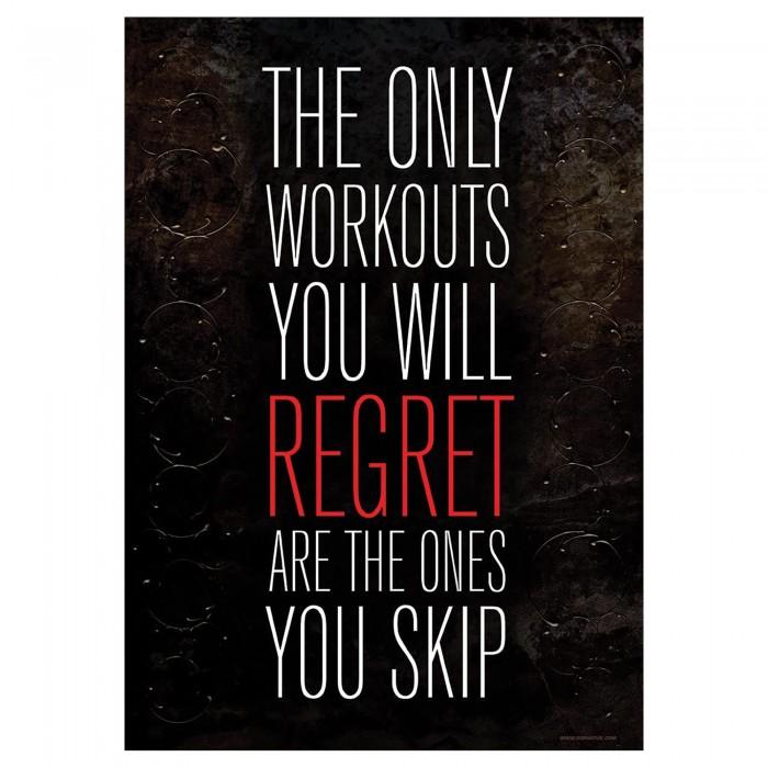 Grindstore Mini-Poster „The Only Workouts You Will Regret“. One Size schwarz von Joom DACH