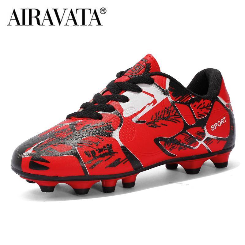 Größe 31-43 Outdoor Männer Jungen Fußball Schuhe FG Fußball Stiefel Kinder Stollen 33 rot von Joom DACH