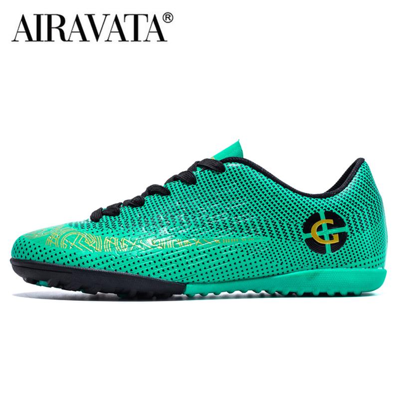 Größe 31-48 Herren Fußballschuhe Kinder Sport Fußballschuhe FG/TF Gras Anti-Rutsch Trainingsstollen Fußball Futsal Sneaker Schuhe 39 gold/grün von Joom DACH