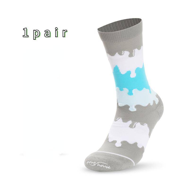 Größe 39–44 Mittellange Regenbogensocken für Herren mit Handtuchunterseite, atmungsaktiv, multifunktional, lässig, Sportsocken One-size graue von Joom DACH