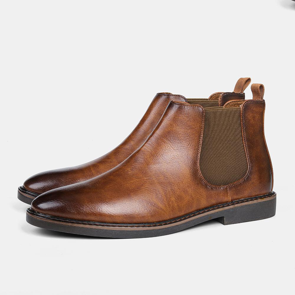 Größe 40~46 Herren-Chelsea-Stiefel, bequeme, modische Stiefeletten 43 braun von Joom DACH