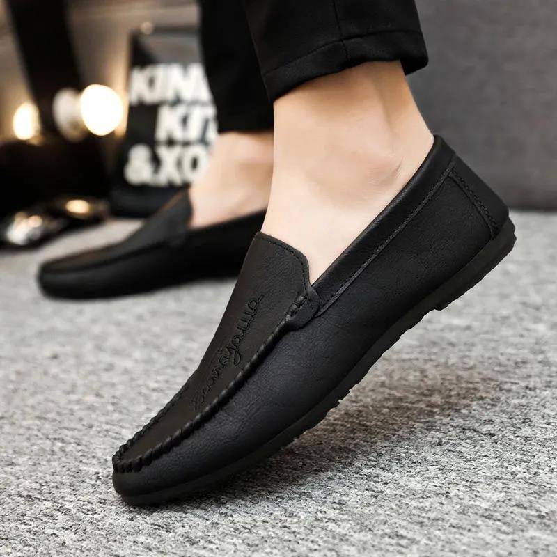Große Freizeitschuhe Lederschuhe Herren Outdoor rutschfeste Fahrschuhe 41 schwarz von Joom DACH