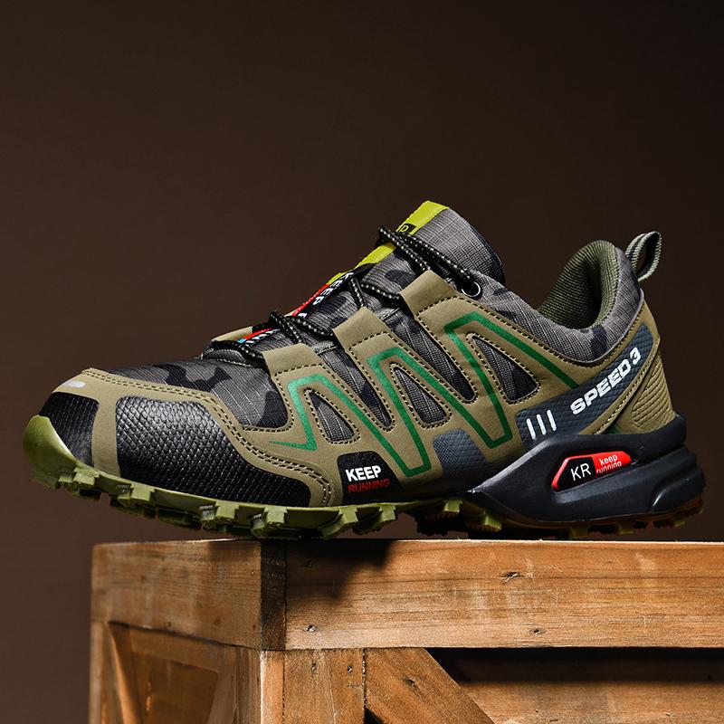 Große Größe 39-48 Wanderschuhe Herren Camouflage Sneakers Bequeme Outdoor Sport Laufschuhe Kletterschuhe für Herren Rutschfeste Jogging Training Sneakers Stiefel 43 grün von Joom DACH