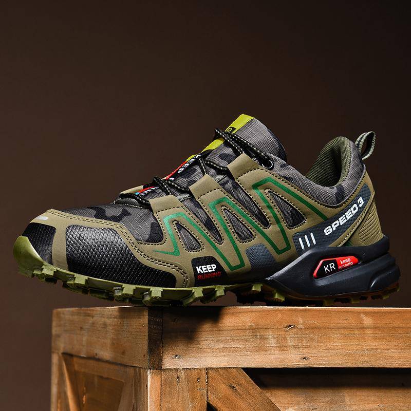 Große Größe 39-48 Wanderschuhe Herren Camouflage Sneakers Bequeme Outdoor Sport Laufschuhe Kletterschuhe für Herren Rutschfeste Jogging Training Sneakers Stiefel 48 grün von Joom DACH