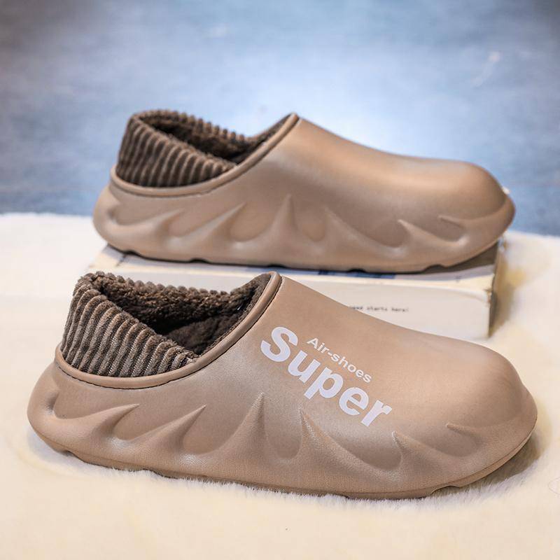 Große Größe 48 49 Winter Herren Hausschuhe Warmer Pelz Hausschuhe Weiche Plüsch Haus Baumwollschuhe Damen Bequeme Trage Pantoletten Indoor 38-39 braun von Joom DACH