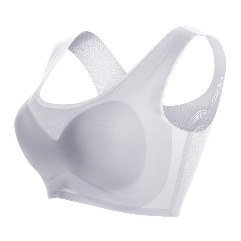 Große Größe Frauen Schönheit Zurück Drahtlose Büstenhalter Nahtlose Schlaf Sammeln Bh Spitze Bralette Tank Top XXXXXL grau von Joom DACH