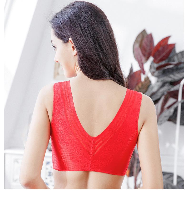 Große Größe Frauen Wireless Sport stoßfest BH nahtlos sammeln Schlaf BH Tank Top dünne Bralette XXXXXXL rot von Joom DACH