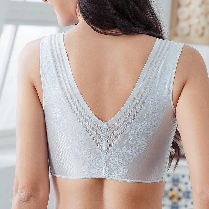 Große Größe Frauen Wireless Sport stoßfest BH nahtlos sammeln Schlaf BH Tank Top dünne Bralette XXXXXXL silber grau von Joom DACH