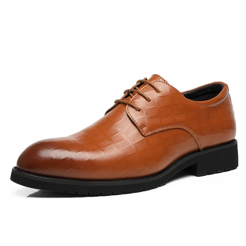 Große Größe Herrenschuhe Britische Business Herren Formelle Kleidung Lederschuhe Casual Lederschuhe Mode 44 braun von Joom DACH