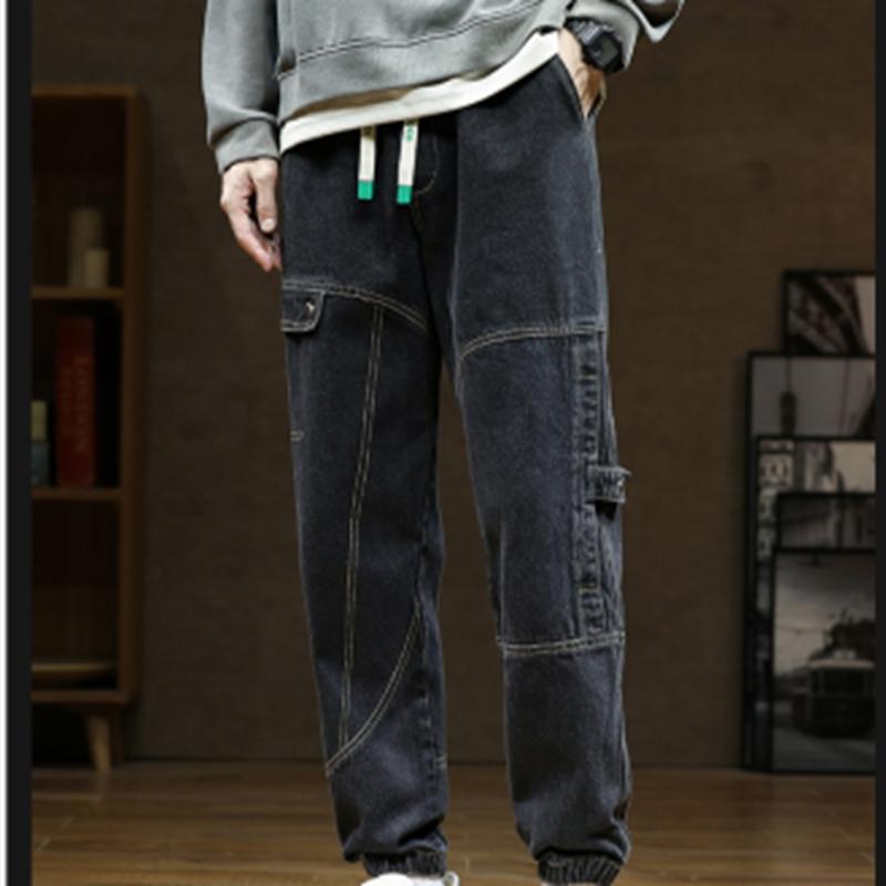 Große Größe Jeans männer Herbst und Winter 2025 Lose Plus Fett Plus Größe Trendy Werkzeug herren Hosen YBG97 8XL schwarz von Joom DACH