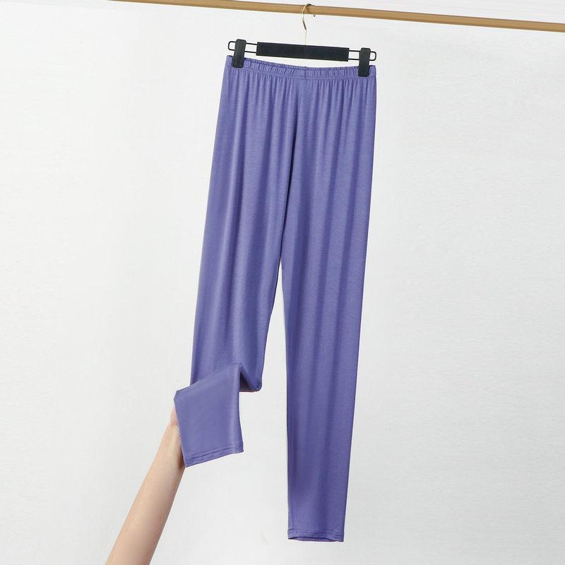 Große Größe XL bis 8XL Modale dünne Leggings Einfarbig knöchellange Leggings Damen Workout Schlankheitshose Stretchhose 7XL blau von Joom DACH