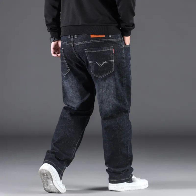 Große Größen Jeans 28-48 Größe Herren Frühling und Herbst Locker Gerade Plus Dünger Zur Erhöhung Der Elastizität Lässige Herrenhose Dünnschnitt 48 von Joom DACH
