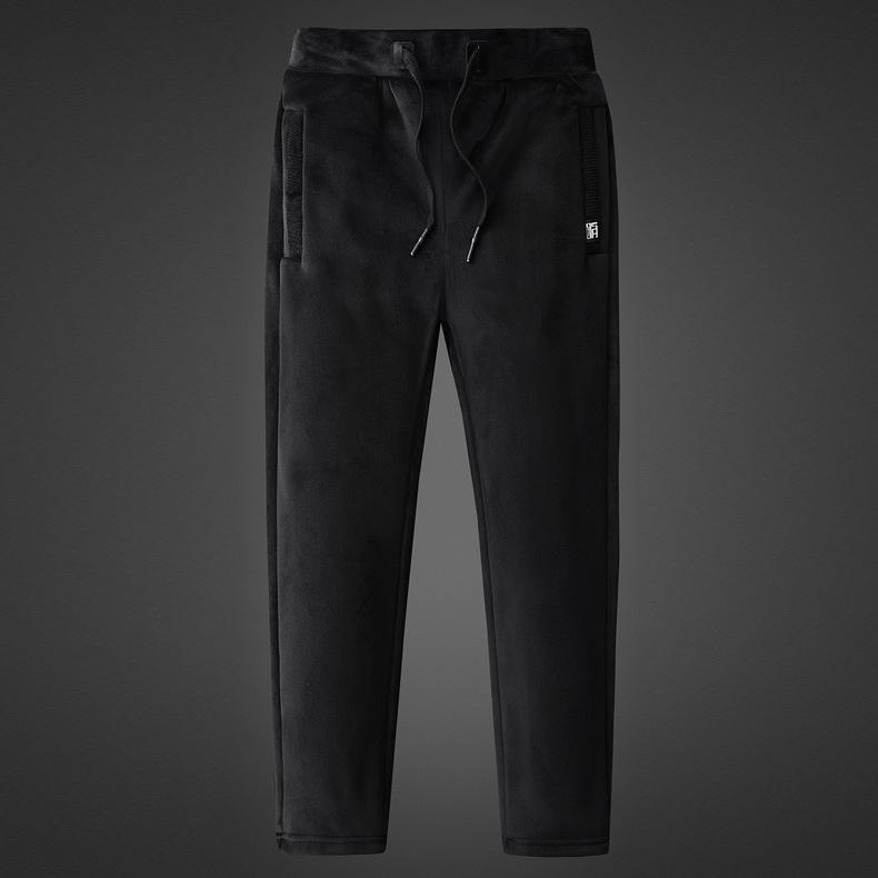 Große Herren-Winter-Jogginghose, gerade, gepolsterte, verdickte Lammwollhose, warme Herren-Samthose aus Silberfuchs 6XL von Joom DACH