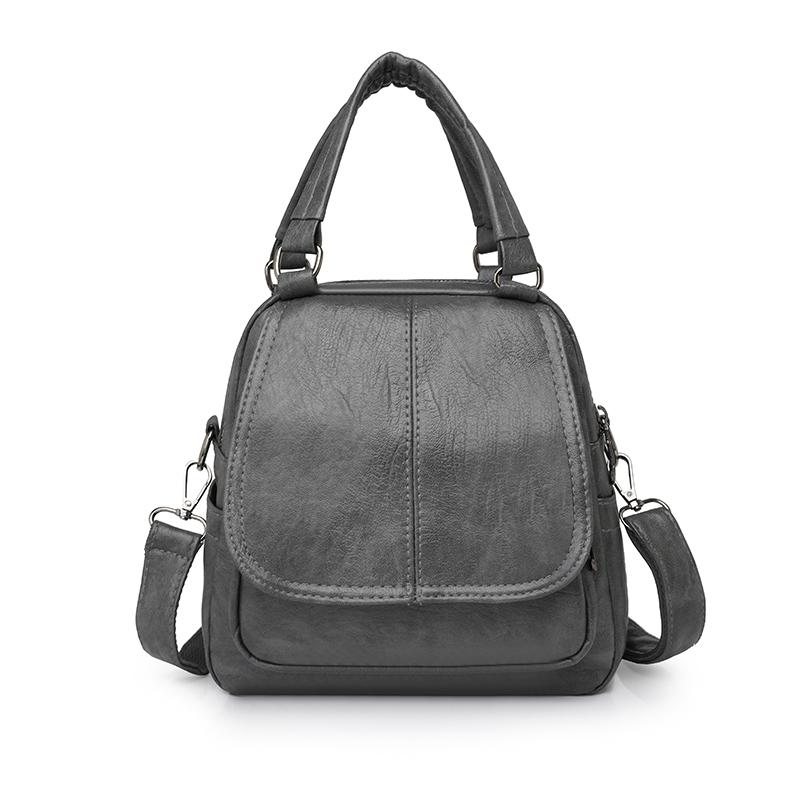 Große Kapazität 2 Schicht Frauen Rucksack Mode Rucksack Damen Weiche PU Leder Packs Hochwertige Multifunktions Rucksack Designer 22cm11cm22cm weiß von Joom DACH