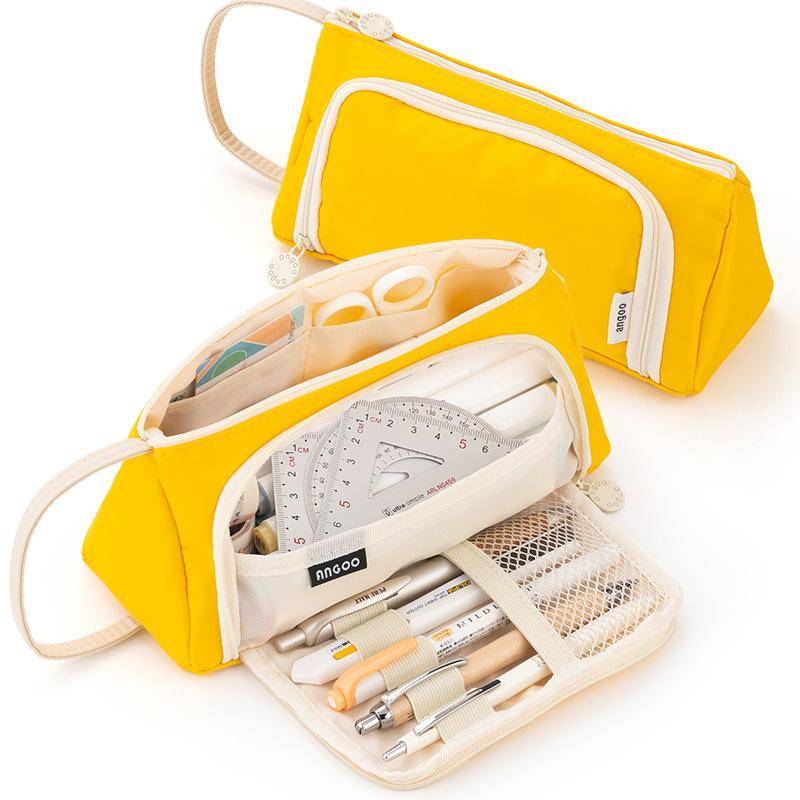 Große Kapazität Bleistift Fall Kawaii Schule Stift Fall Liefert Bleistift Lagerung Tasche Studenten Bleistift Fällen Große Stift Box Beutel Schreibwaren helle gelbe von Joom DACH