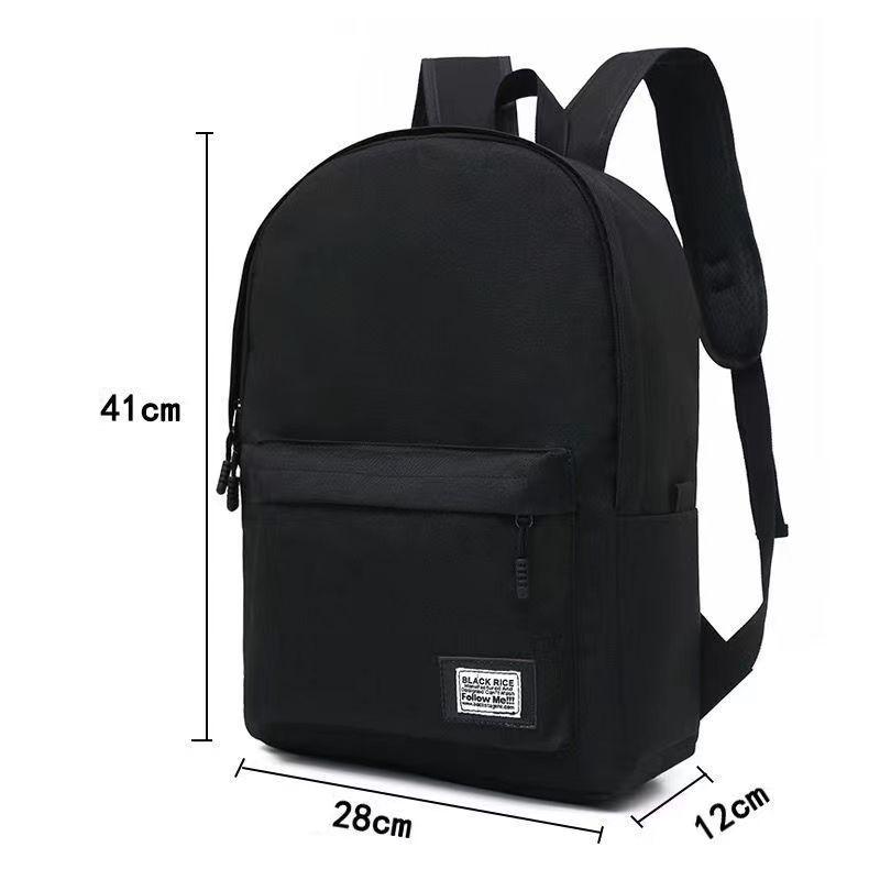 Große Kapazität Einfacher Rückenschutz Leichte Schultasche Teenager Kinder Schultasche Grundschule Teenager Rucksäcke Reisetasche 33*41*13cm schwarz von Joom DACH