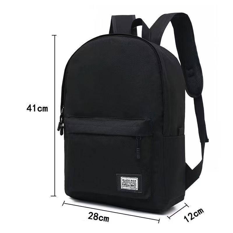 Große Kapazität Einfacher Rückenschutz Leichte Schultasche Teenager Kinder Schultasche Grundschule Teenager Rucksäcke Reisetasche 33*41*13cm schwarz von Joom DACH