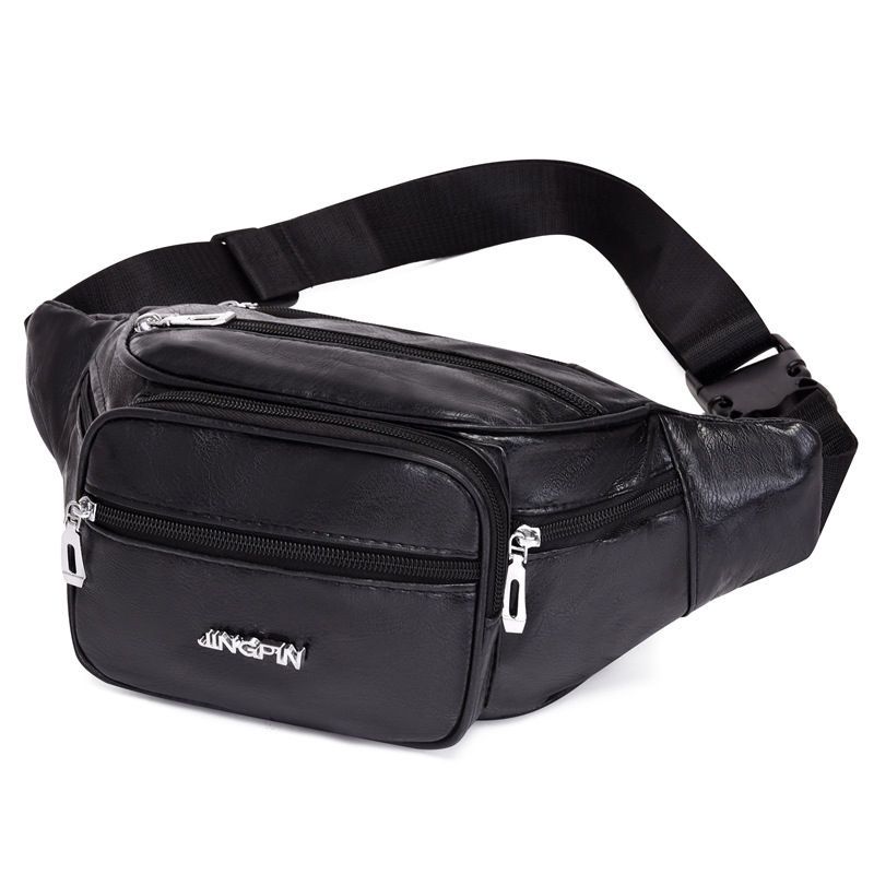 Große Kapazität Ledertasche Herren Gürteltasche Umhängetasche PU wasserdichte Brusttasche Geld sammeln Outdoor-Sport von Joom DACH