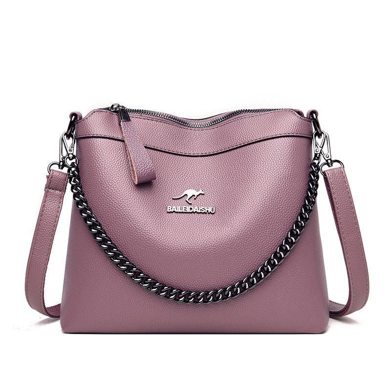 Große Kapazität Tasche Damen Tasche Mode weiche einzelne Schultertasche Umhängetasche Mama Tasche One Size violett von Joom DACH