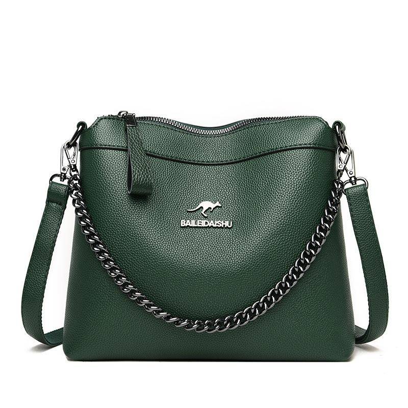 Große Kapazität Tasche Damen Tasche Mode weiche einzelne Schultertasche Umhängetasche Mama Tasche One Size grün von Joom DACH