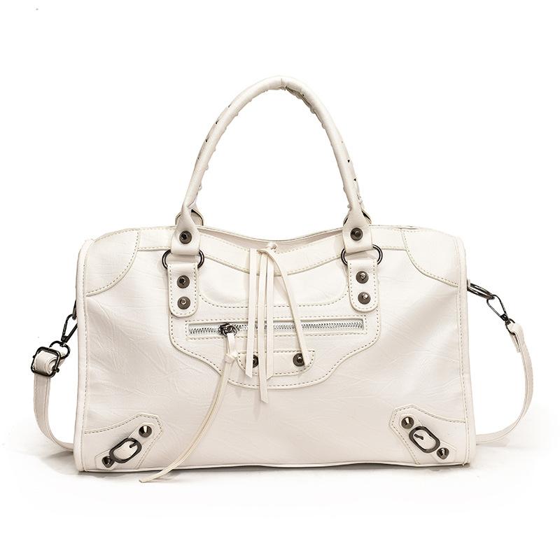 Große Tasche Damen Neue Modische Tragbare Kurzstrecken-Reisetasche Schultertasche weiß von Joom DACH