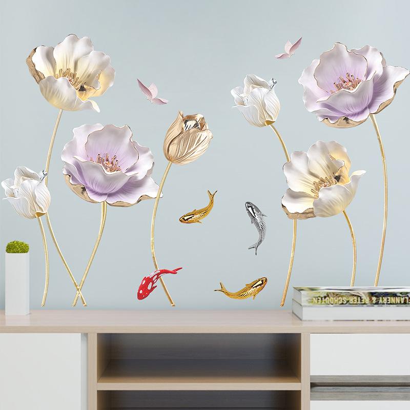 Große Tulpe Schmetterling Wandaufkleber Blume für Schlafzimmer Wohnzimmer Dekor DIY Wanddekor Relief Floral Wandtattoos Home Decor Große Tulpe Schmetterling Wandaufkleber Blume für Schlafzimmer Wohnzimmer Dekor DIY Wanddekor Relief Floral Wandtattoos Home Decor von Joom DACH