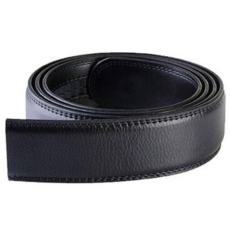 Großer Gürtel ohne Schnalle, für automatische Schnalle, PU-Ledergürtel ohne Schnalle für Männer und Frauen, ohne Schnalle, 3,5 cm breit, 150 160 cm 110cm schwarz von Joom DACH