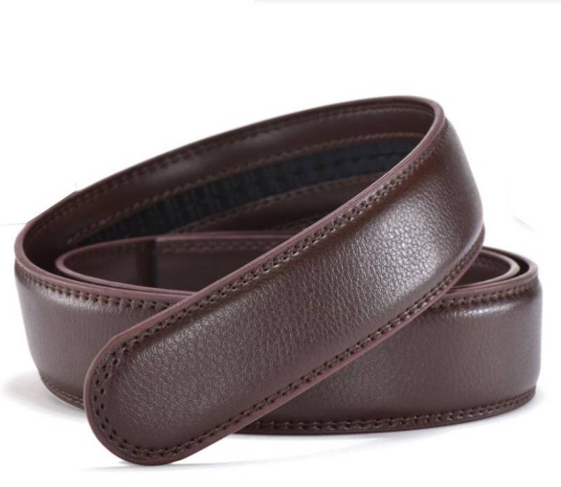 Großer Gürtel ohne Schnalle, für automatische Schnalle, PU-Ledergürtel ohne Schnalle für Männer und Frauen, ohne Schnalle, 3,5 cm breit, 150 160 cm 110cm dunkelbraune von Joom DACH