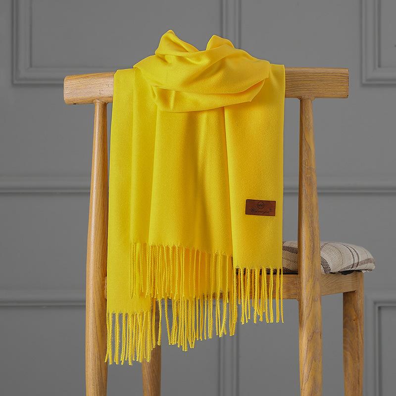 Großer roter Kaschmirschal für Damen, einfarbig, langer Schal, doppelter Verwendungszweck 200*60 von Joom DACH