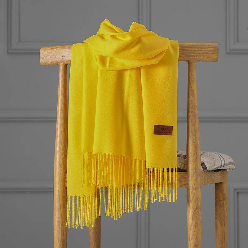 Großer roter Kaschmirschal für Damen, einfarbig, langer Schal, doppelter Verwendungszweck 200*60 von Joom DACH