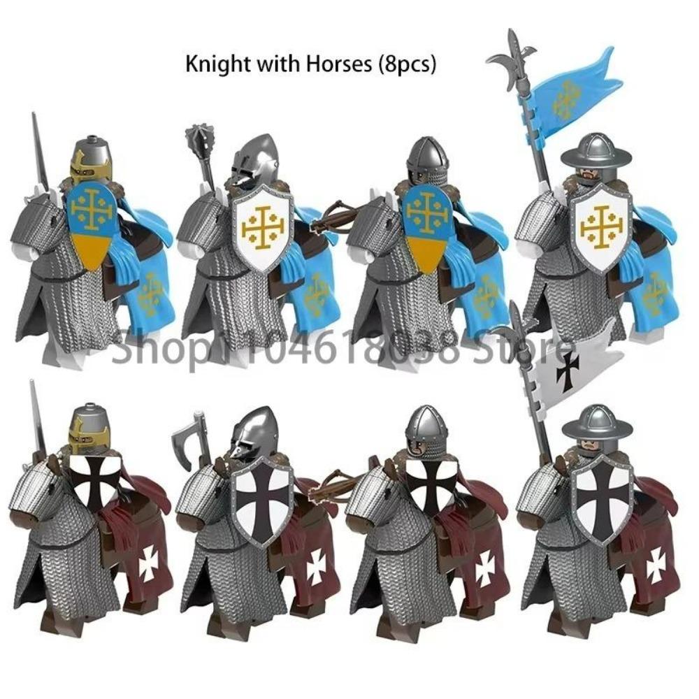 Grüner Drache Rabe Ritter Schild Actionfiguren MOC Mittelalterliche Antike Ritter Szene Baustein Kreatives Spielzeug für Kinder von Joom DACH