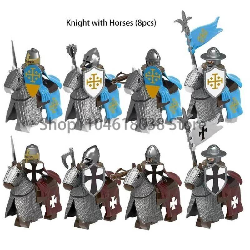 Grüner Drache Rabe Ritter Schild Actionfiguren MOC Mittelalterliche Antike Ritter Szene Baustein Kreatives Spielzeug für Kinder von Joom DACH