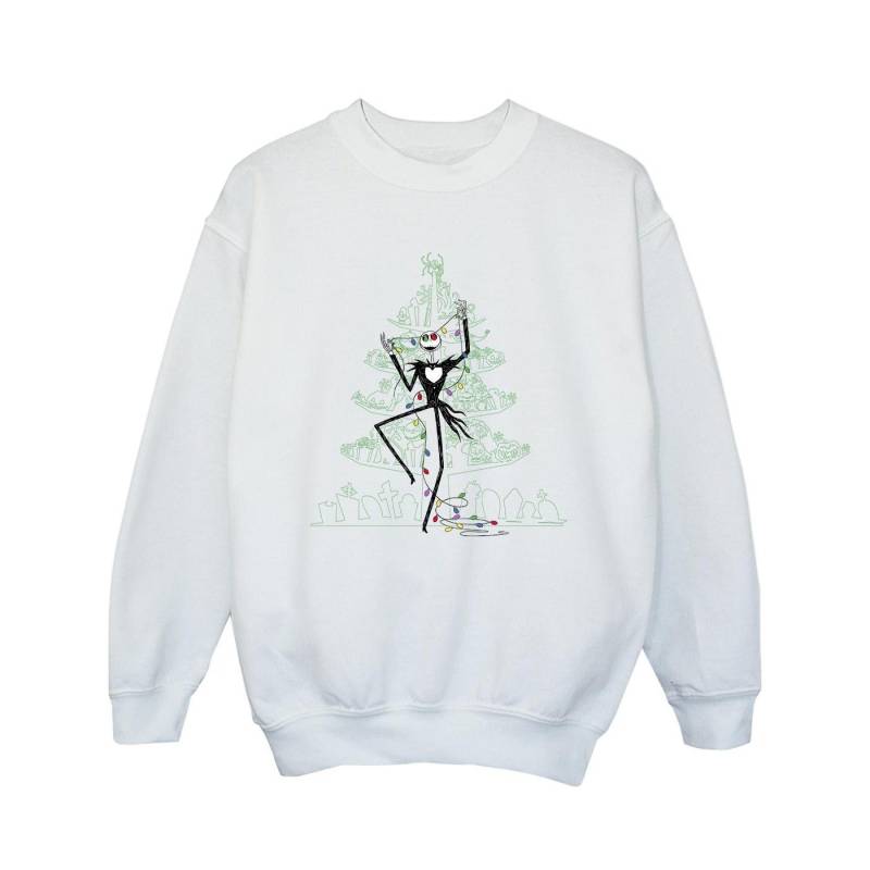 Grünes Disney-Mädchen-Sweatshirt „Der Albtraum vor dem Weihnachtsbaum“. 7-8 Years weiß von Joom DACH
