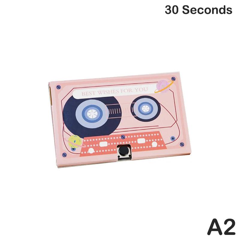 Grußkarte mit beschreibbarem Rekorder, DIY-Grußpostkartenton, 30/60 Sekunden Sprachchip, Audiorecorder, Musikgeschenk, Spielzeug von Joom DACH