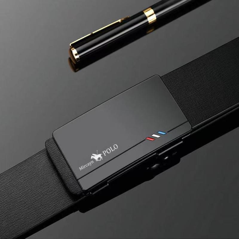 Gürtel Männer Leder Automatische Schnalle Gürtel Reines Rindsleder Junge Leute Lässige Persönlichkeit Koreanische Version des Trends des Hosengürtels 115cm von Joom DACH