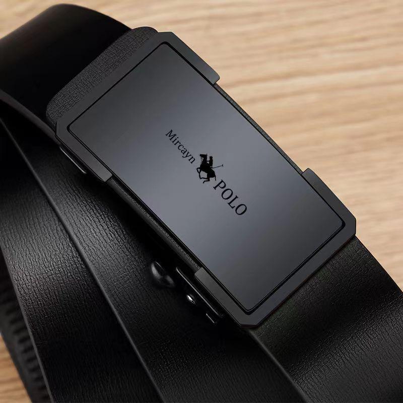 Gürtel Männer Leder Automatische Schnalle Gürtel Reines Rindsleder Junge Leute Lässige Persönlichkeit Koreanische Version des Trends des Hosengürtels 130cm von Joom DACH