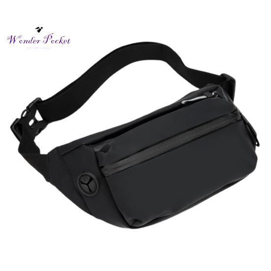 Gürteltasche mit mehreren Taschen, wasserdichtes Oxd-Tuch, Schnellverschluss-Schnalle, verstellbar, für Herren, Gürteltasche, Umhängetasche, Brusttasche schwarz von Joom DACH