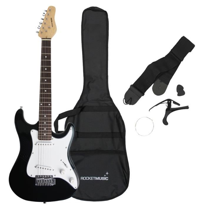 E-Gitarre - Rocket - XF Rocket - 3/4 Größe - Farbe Schwarz - Für Kinder schwarz von Joom DACH