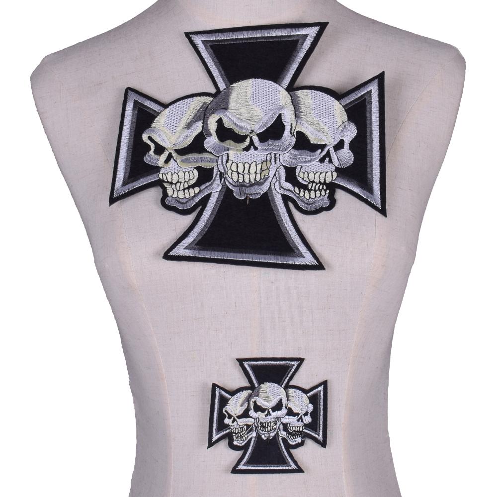 Guns Skull Iron Patch Band Punk Pacth Eisen auf bestickte Patches Kleidung Aufkleber DIY Jeans Jacke Applikation Abzeichen Dekoration von Joom DACH