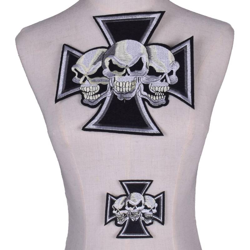 Guns Skull Iron Patch Band Punk Pacth Eisen auf bestickte Patches Kleidung Aufkleber DIY Jeans Jacke Applikation Abzeichen Dekoration von Joom DACH